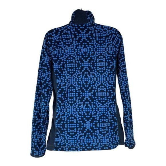 Columbia Womens Small Half-Zip Fleece Pullover Blue Geometric Pattern Polyester - Picture 9 of 9